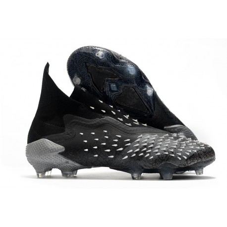 Botas de Fútbol Adidas PREDATOR FREAK + FG Negro Gris Blanco