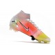 Nike Mercurial Superfly 8 Elite DF FG Blanco Negro Metálico Plateado
