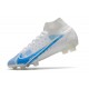 Nike Mercurial Superfly 8 Elite DF FG Blanco Azul
