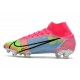 Bota Nike Mercurial Superfly VIII Elite FG Rosa Azul Verde