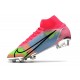 Bota Nike Mercurial Superfly VIII Elite FG Rosa Azul Verde