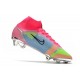 Bota Nike Mercurial Superfly VIII Elite FG Rosa Azul Verde
