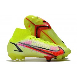 Nike Mercurial Superfly 8 Elite DF FG Volt Carmesí Negro
