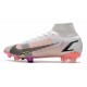 Nike Mercurial Superfly 8 Elite DF FG Blanco Negro Carmesí