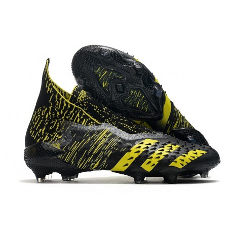 Botas de Fútbol Adidas PREDATOR FREAK + FG Negro Amarillo