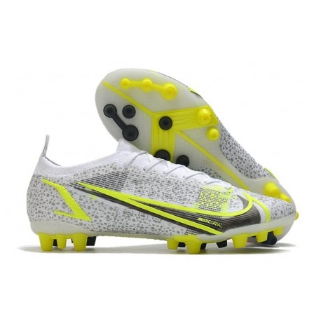 Nike Mercurial Vapor 14 Elite AG-Pro Blanco Negro Metálico Plateado