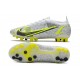 Nike Mercurial Vapor 14 Elite AG-Pro Blanco Negro Metálico Plateado