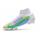 Nike Mercurial Superfly VIII Elite FG Blanco Azul Verde